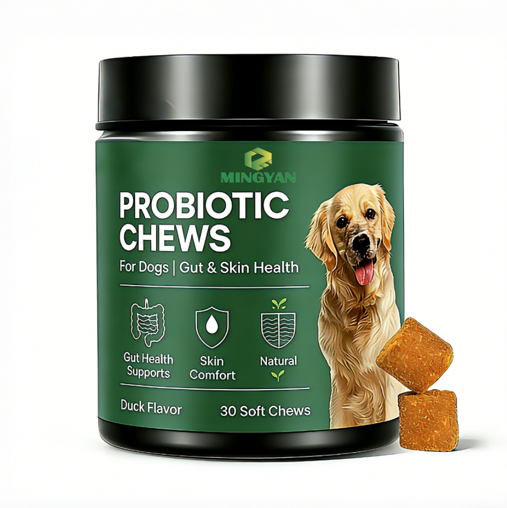 Factory Price Natural Probiotic Tablets Dogs Duck Flavor Gut Balance Skin Comfort Immune Digestive Support 6B CFU Probiotics