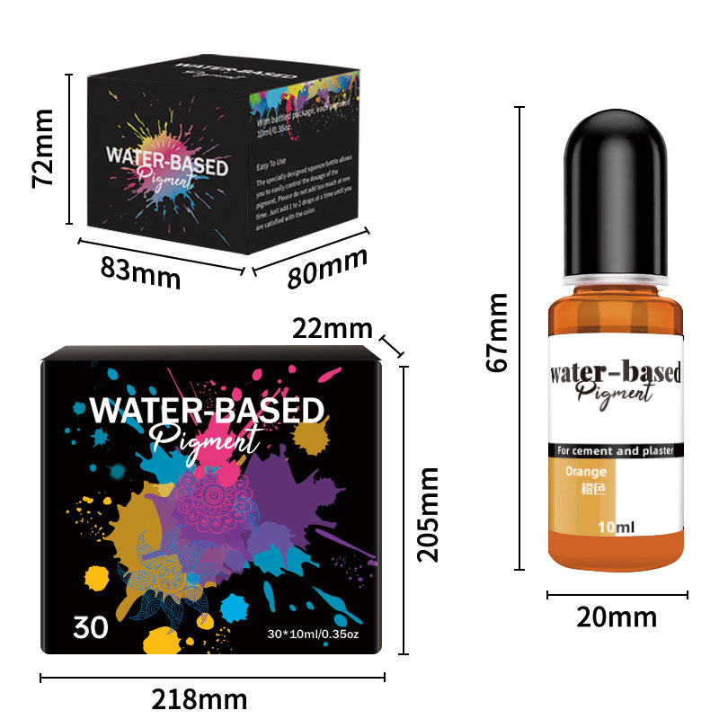 30 Tone 10ml High Concentration Water Based Dye Resin Pigment 20 Bottles 0.35 Fl Oz Each Alcohol Free Odorless Non Toxic