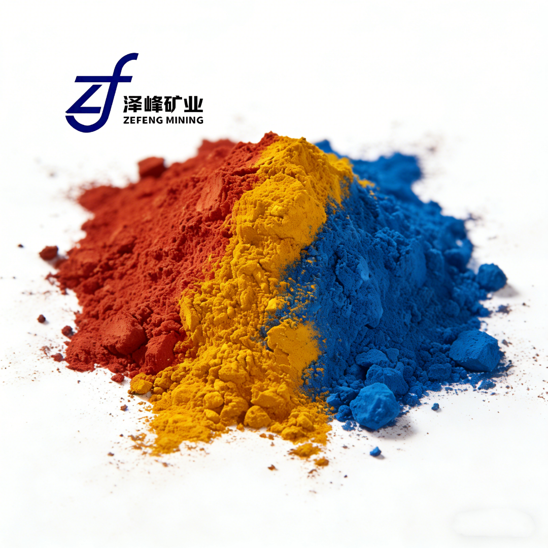 Multi-Color Industrial Grade Inorganic Iron Oxide Pigment Powder Red Yellow Green Blue Black For Ceramic Glaze Coating Pigment