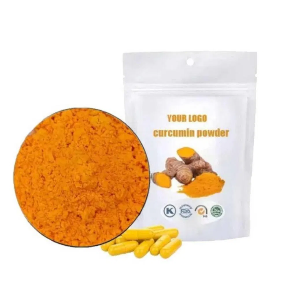 High Purity All Natural 98% Curcumin Raw Material for Antioxidant Products