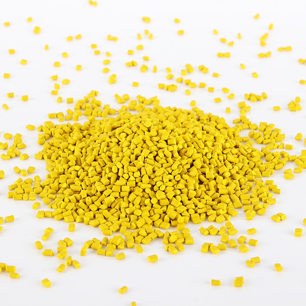 Recycled HDPE Yellow Color Masterbatch With Plastic Raw Material Pellets Price