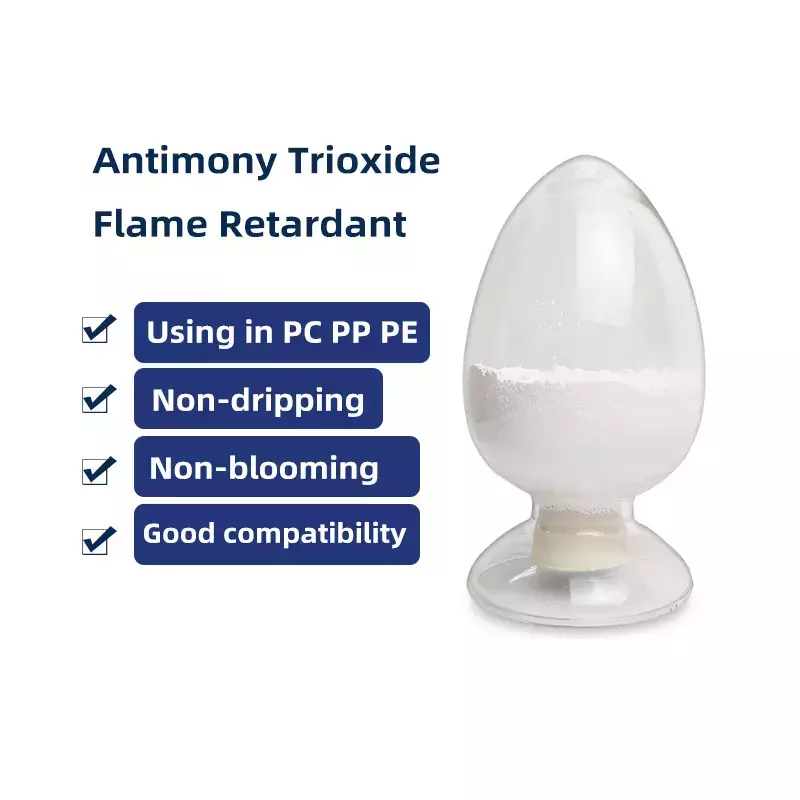 Antimony Oxide Powder Cas 1309-64-4 Halogenated Flame Retardant For Electric Pp Using