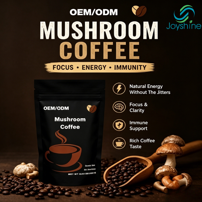 Wholesale OEM Organic Mushroom Coffee 6 in 1 Mushroom Blend Coffee Dropshipping Instant Lions Mane Mushroom Coffee Powder