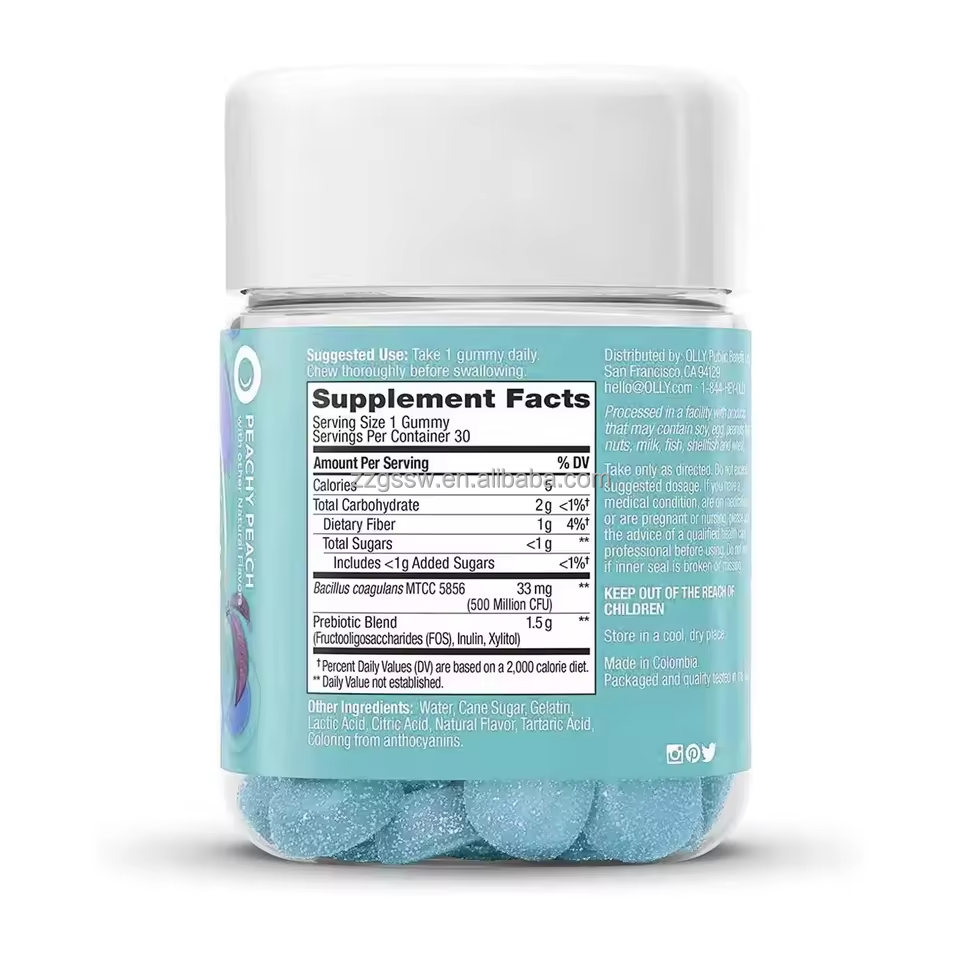 OEM Manufacturers Sell Probiotic and Prebiotic Gummies Directly Daily Dietary Supplements Own Brand Customizable Flavors