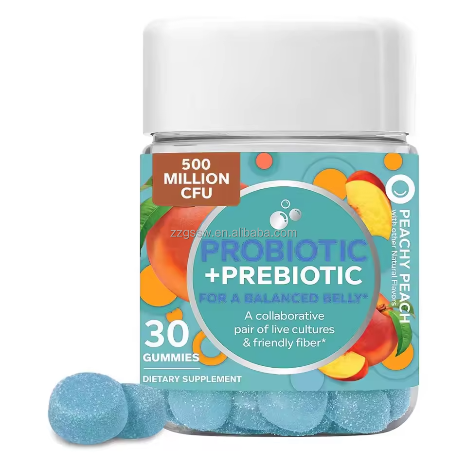 OEM Manufacturers Sell Probiotic and Prebiotic Gummies Directly Daily Dietary Supplements Own Brand Customizable Flavors