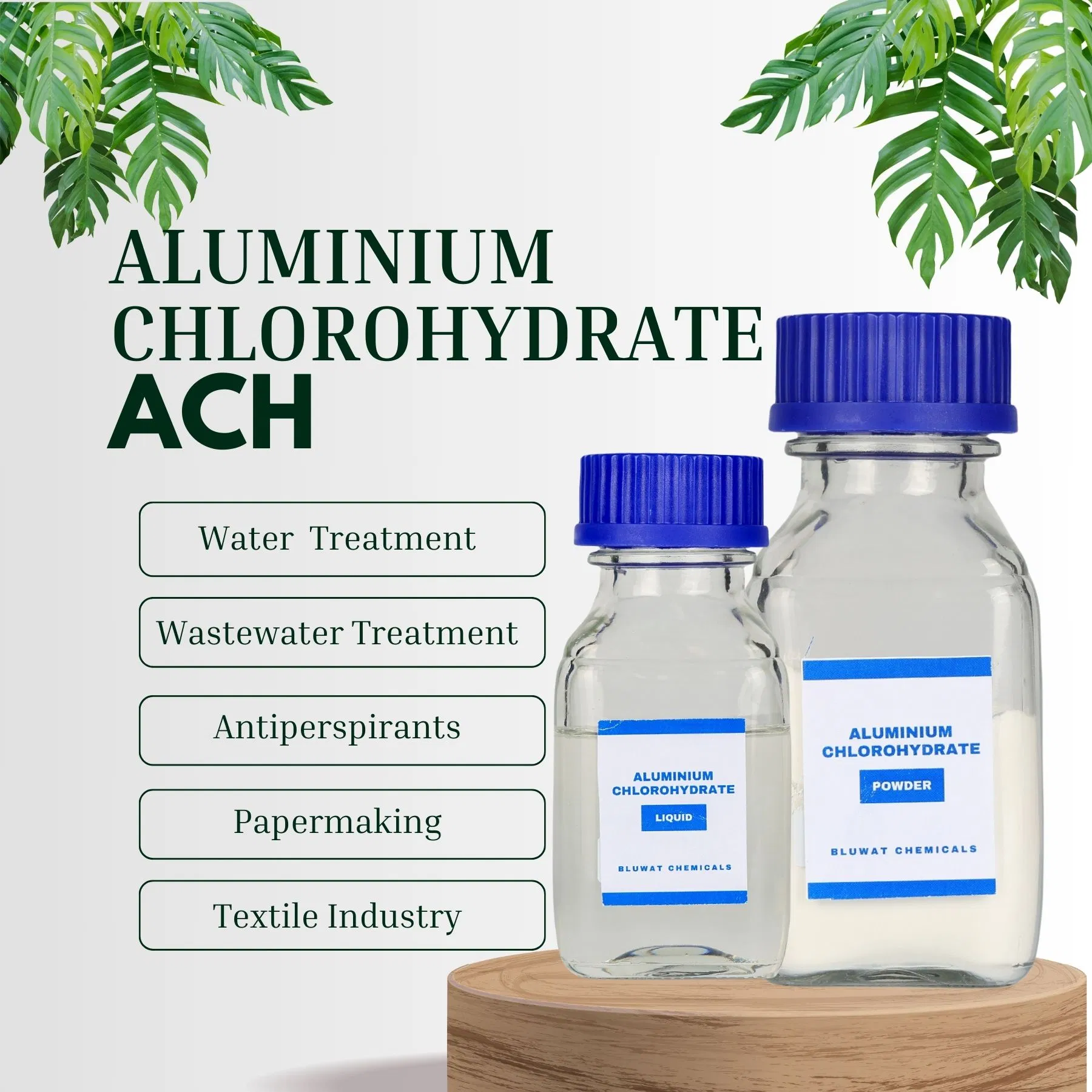 Cosmetic Grade Aluminum Chlorhydrol Aluminum Chlorohydrate Aluminum Hydroxychloride Ach Powder Liquid Antiperspirant Active Ingredient