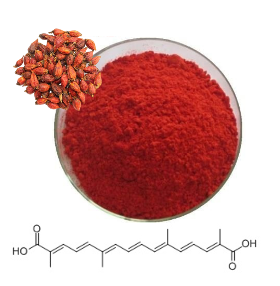 Antioxidant Crocetin Natural Colorant Flavors &amp; Fragrances Powder HPLC Tested 10% Specification Cosmetic Grade Source Factory