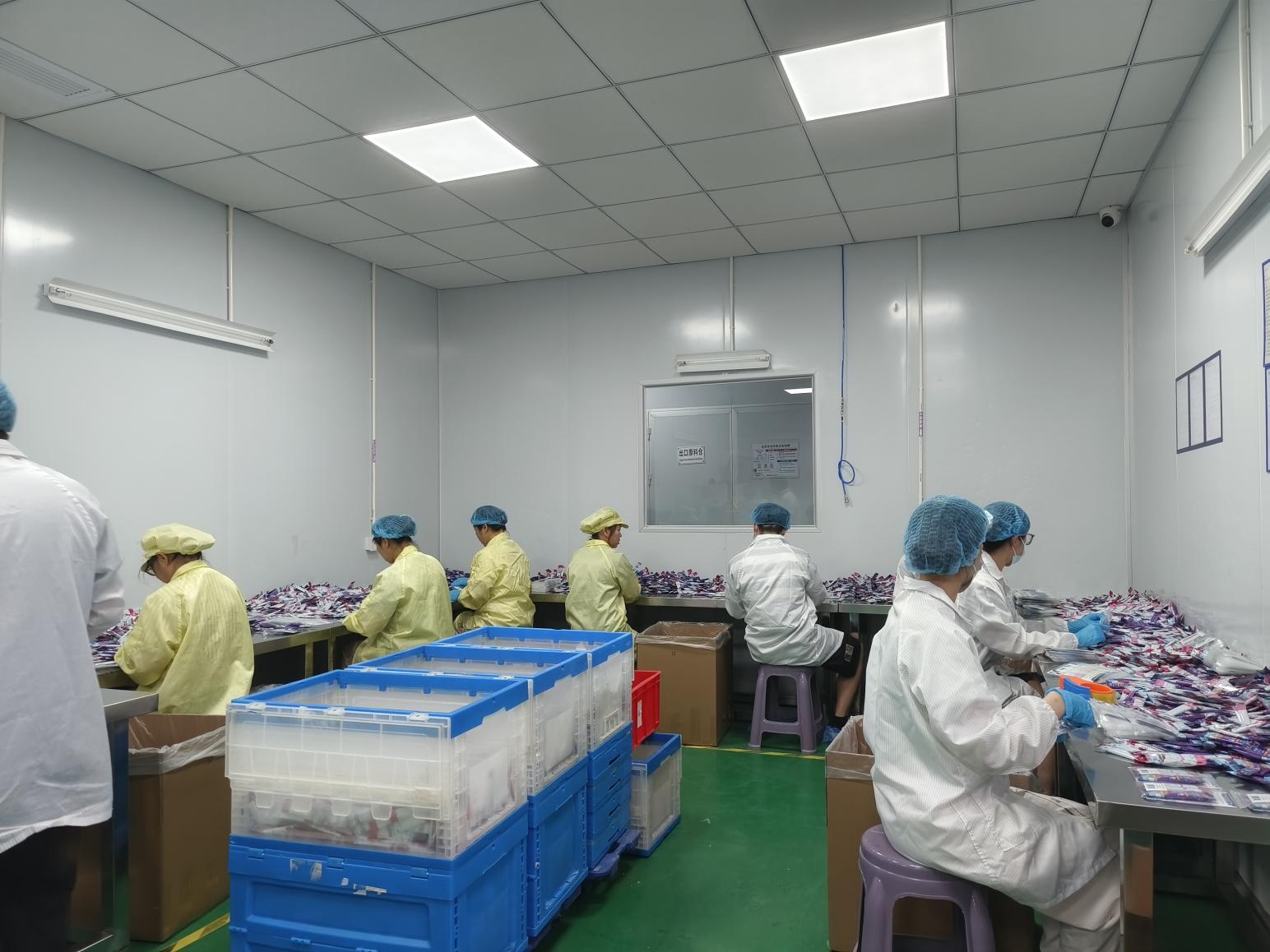 Product packaging line at Diaries Biotech manufacturing facility