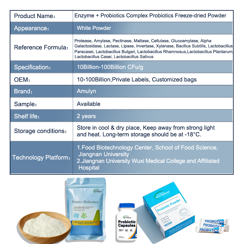 OEM ODM Gut Barrier Detox Probiotic Premix Powder Multi-Strain Formula With Clinically Proven Strains And 5-layer Encapsulated