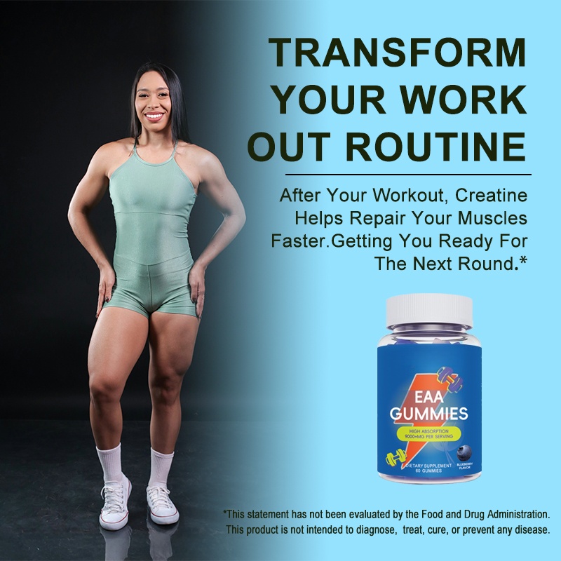 Wholesale EAA Gummies 9 Essential Amino Acids For Muscle Recovery &amp; Protein Synthesis High Potency Workout Supplement