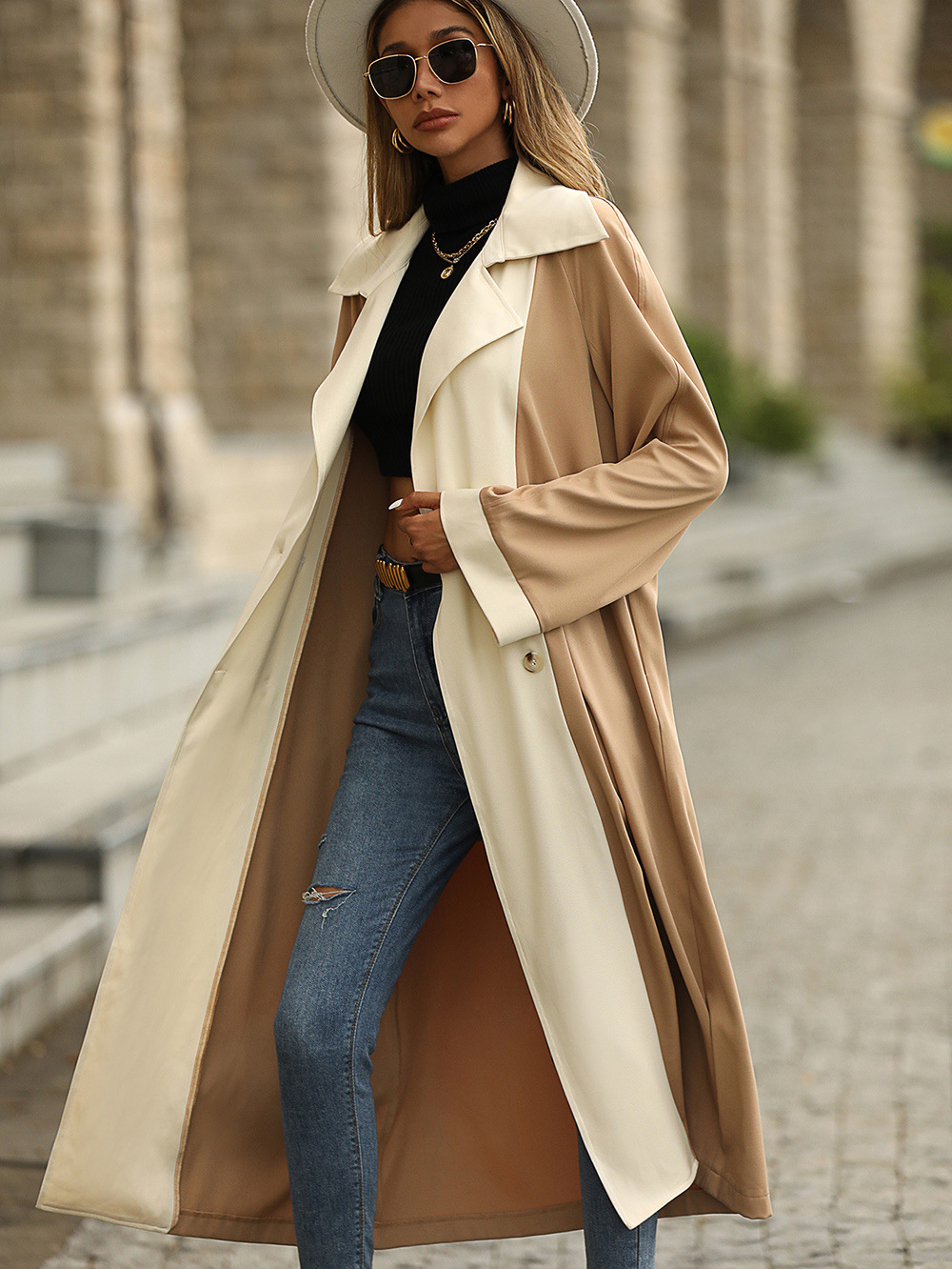 Casual Trench Coat Details