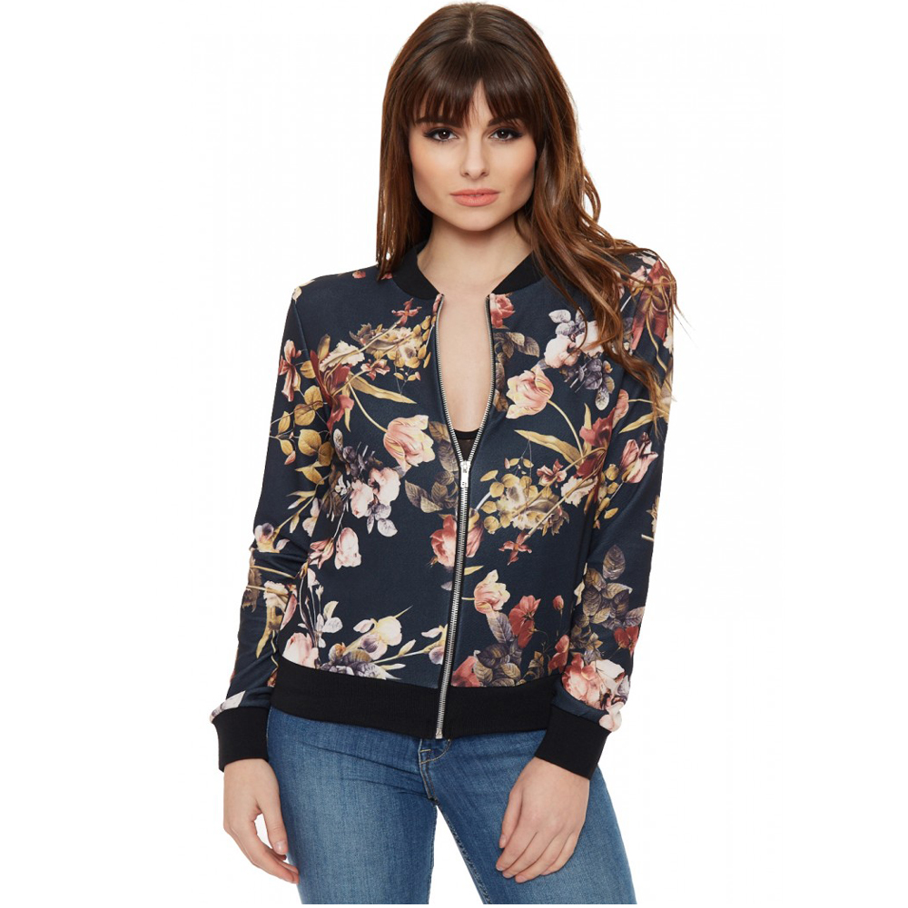 Latest Small Polyester Canvas Winter Breathable Eco-Friendly Front Outdoor Women's Zipper Bomber Jackets | Women's Fashion