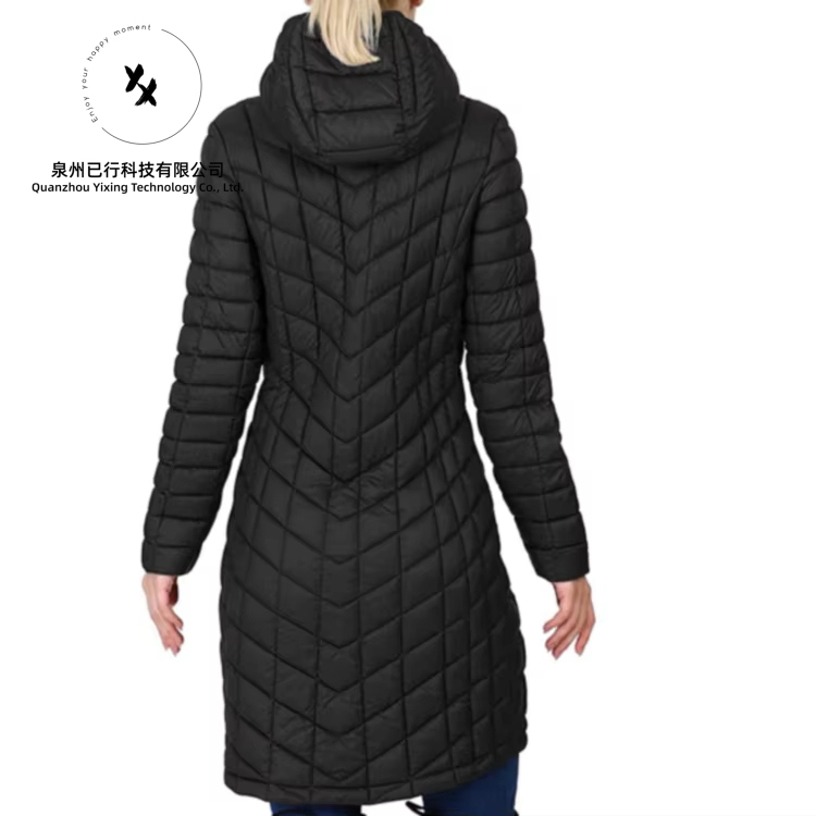 Women Autumn Winter Long Hooded Parka Jacket Cotton Padded Jacket