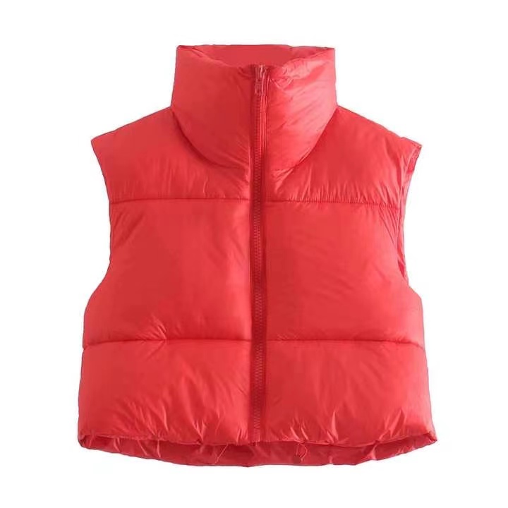 Custom Women Puffer Bubble Crop Vest Coats Puff Ladies Jackets Coats Down Coats Plus Size Women Winter Fashion Jackets