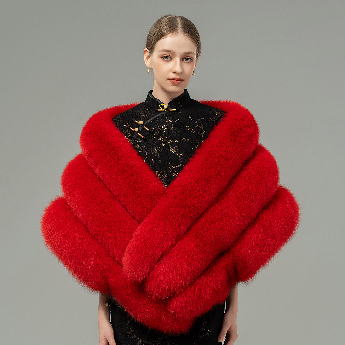2026 Winter Fashion Short Women's Fur Jacket Real Natural Fox Fur Coat Luxury Fluffy Gold Island fox Fur Coat for Women
