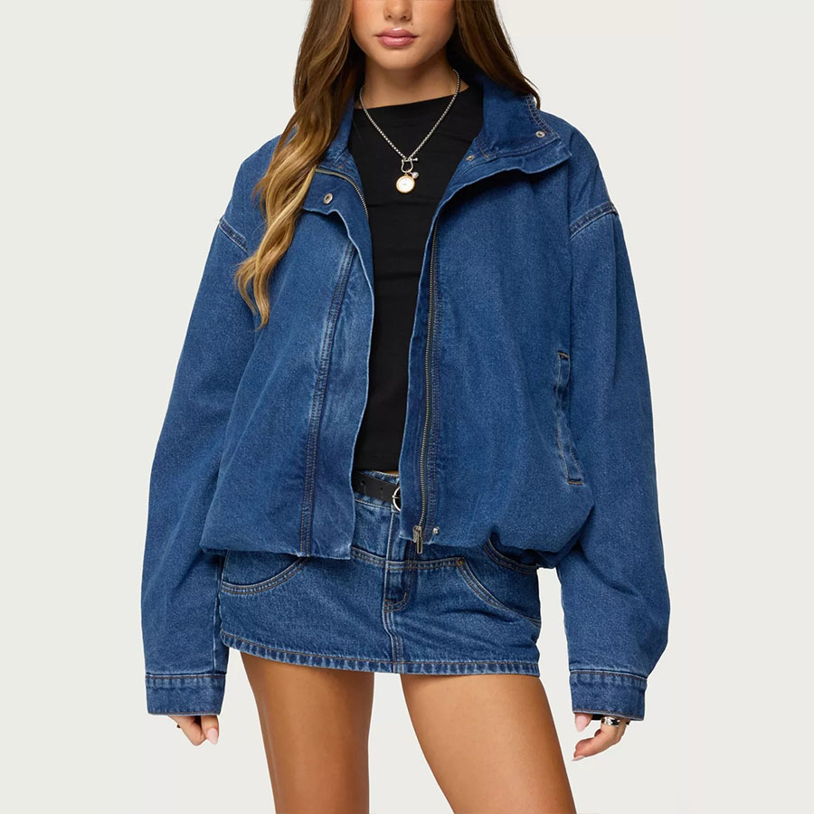Custom Women's Casual Denim Jackets for Ladies Denim Jacket Women Oversized Denim Jacket Manufacture