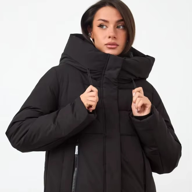 New Winter 2025 Trendy Women's Coats Thin Light Down Lady's Custom Jackets Stand Collar Loose White Wholesale Puffer Jacket