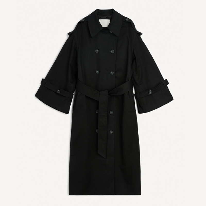 Plus Size Long Jacket for Women Windbreaker Double Breasted Overcoat Custom Women'S Trench Coat