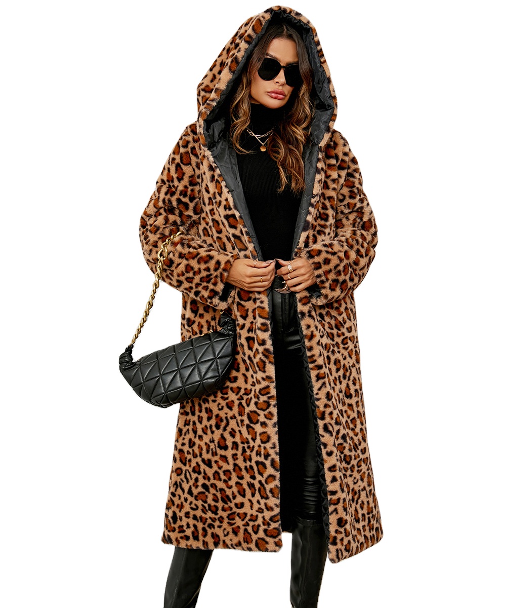 2018 Women's Slim Faux Fur Breathable Parka Winter Warm Fashion Hooded Lapel Jacket