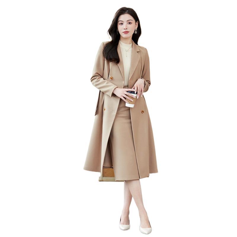 2026 New Style Trench Coat for Women, Spring and Autumn Fashionable Elegant Long, Korean-Style Casual Suit for Women