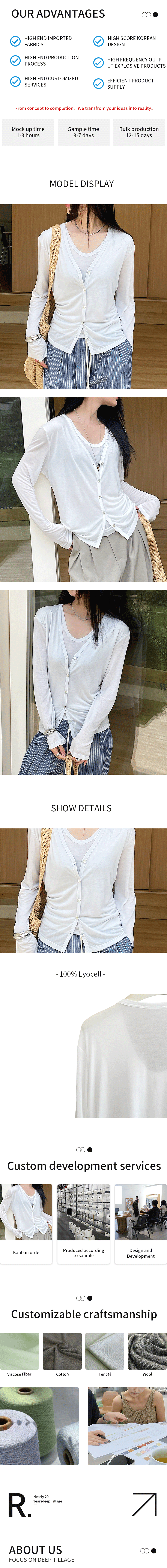 Women Gentle Niche Sun-Protective Single-Breasted Cardigan Top