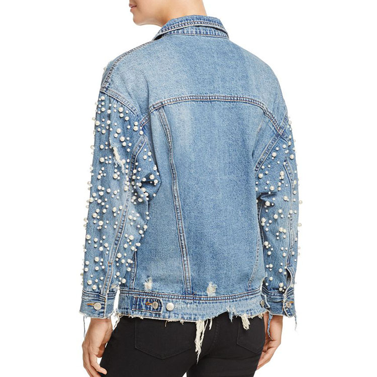 Women's Denim Jackets New Fashion Plus Size Classic Jean Coats Custom Denim Jean Jacket Ladies