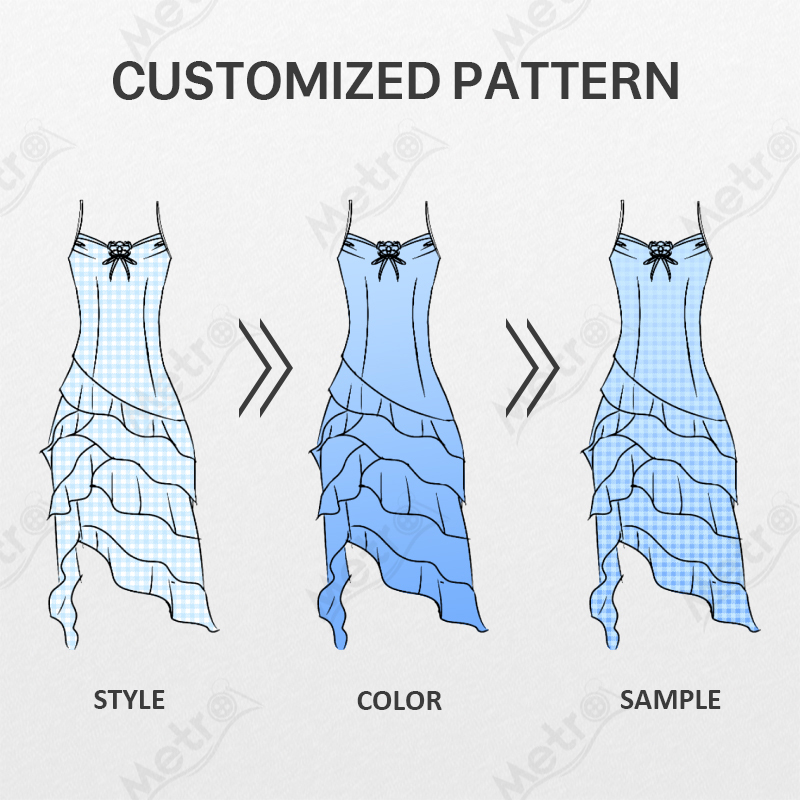 Customized Solid Floor Length Pleated Layered Ruffled Dresses for Women Clothing Ladies Elegant Manufacturers Women Casual Dress