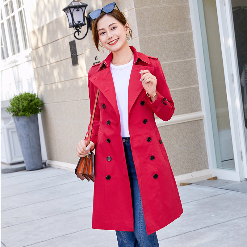 Women's Custom Elegant Office Windbreaker Jacket for Autumn and Spring