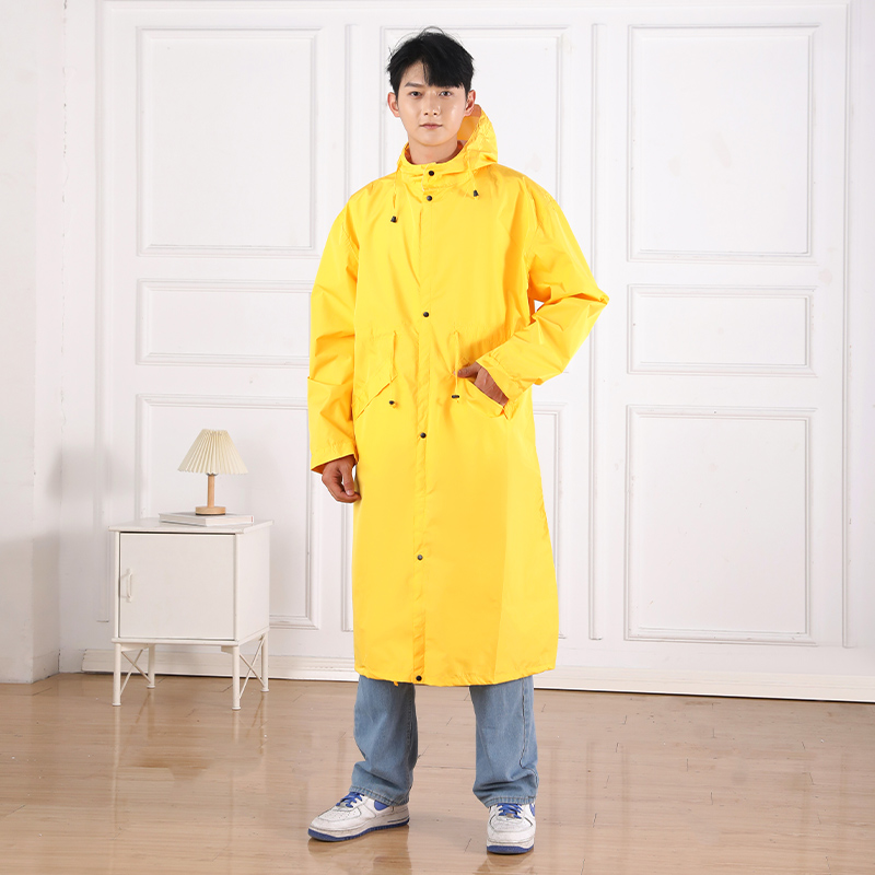 Custom Women's Long Hooded Trench Coats Waterproof PU Rainwear with Logo Modern Poncho Style Windbreaker for Hiking &amp; Travel