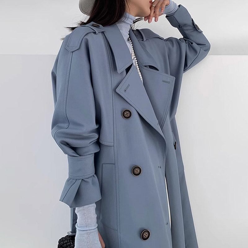 2026 Winter Women Luxury Trench Coat Fashionable Winter Warm Long Coat with Turn Down Collar
