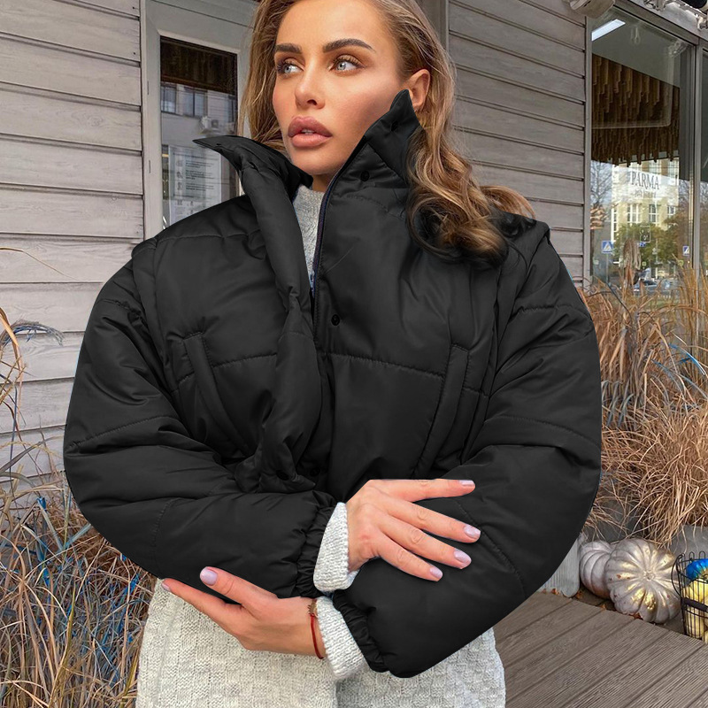 Wholesale Two Wear Casual Detachable Sleeves Vest Coat Women's Winter Women Puffer Jackets