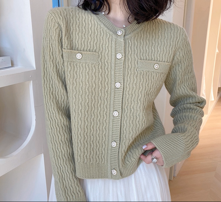 Ladies' Round Neck Cardigan