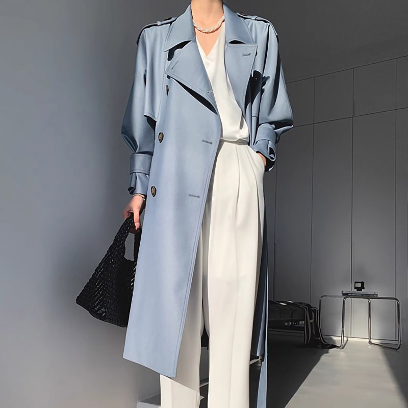 2026 Winter Women Luxury Trench Coat Fashionable Winter Warm Long Coat with Turn Down Collar