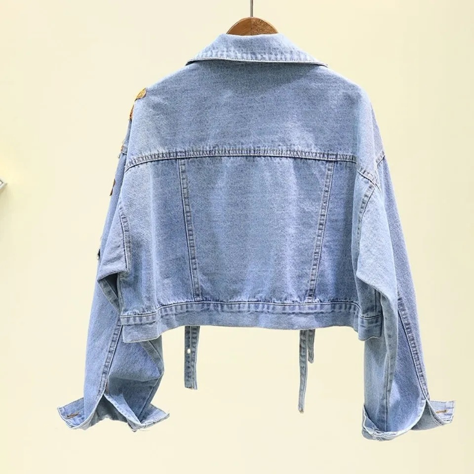 OEM Services Custom Women's Popular Good Denim Coat Superior Quality Cheap Price Own logo Print Embroidery Ladies' Jeans Jacket