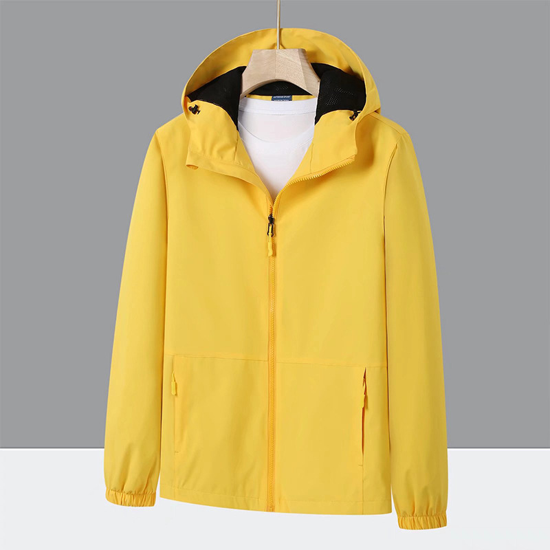 Autumn Windbreakers for Men Women Single-Layer Outdoor Jackets Logo Printed Windproof Waterproof Work Clothes School