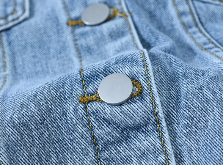 Oem Women's Denim Jean Jacket Women Casual Outwear Fall Jacket Denim Button up Coat Oversize Denim Jacket for Ladies