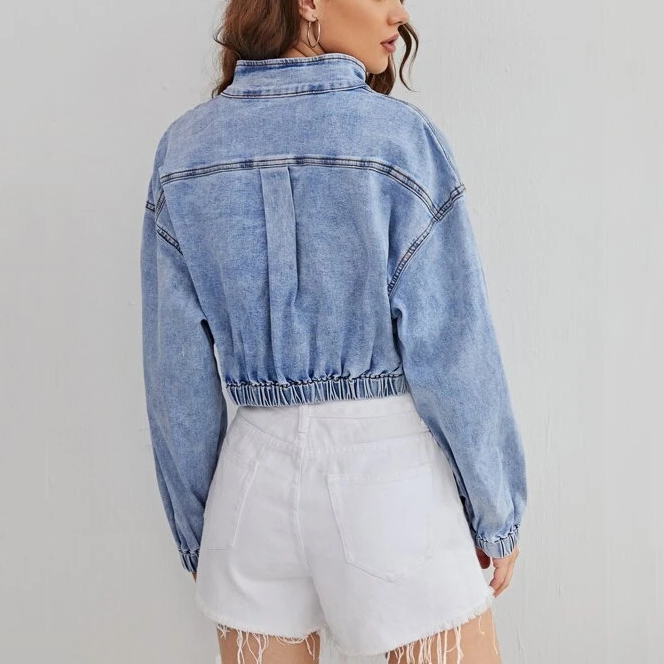 Denim Female Cropped Wholesale Jackets Woman Ladys Girls Denim Jacket