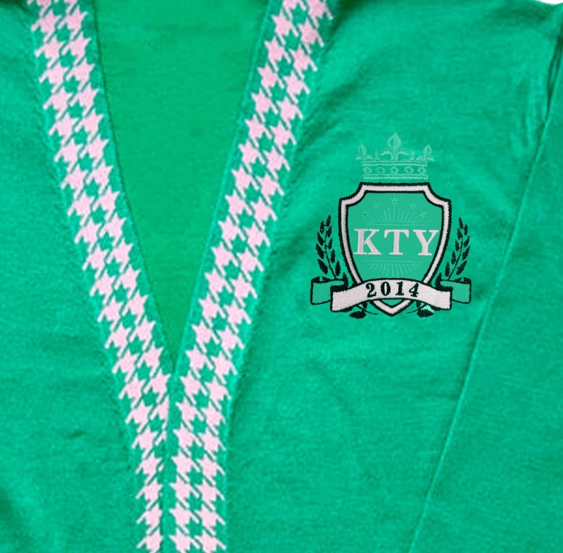 Pretty Girl Women Windbreaker Side Open Collar Loose-fitting Club Solid Greek Letter Sorority Symbols Coat Sweater