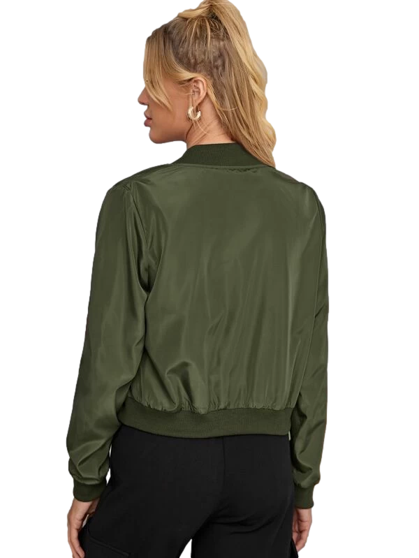 Custom Ladies Jacket Outdoor Windbreaker Polyester Zip up Unisex Jacket Bomber Jacket for Women