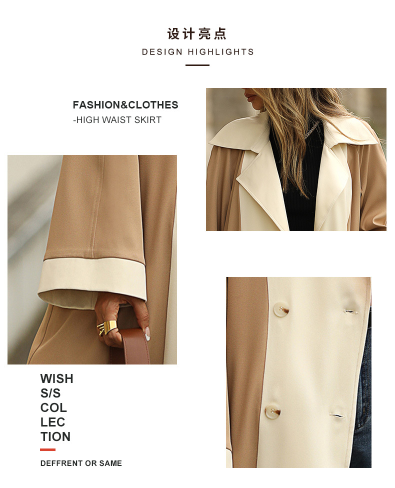 Women's Long Casual Trench Coat