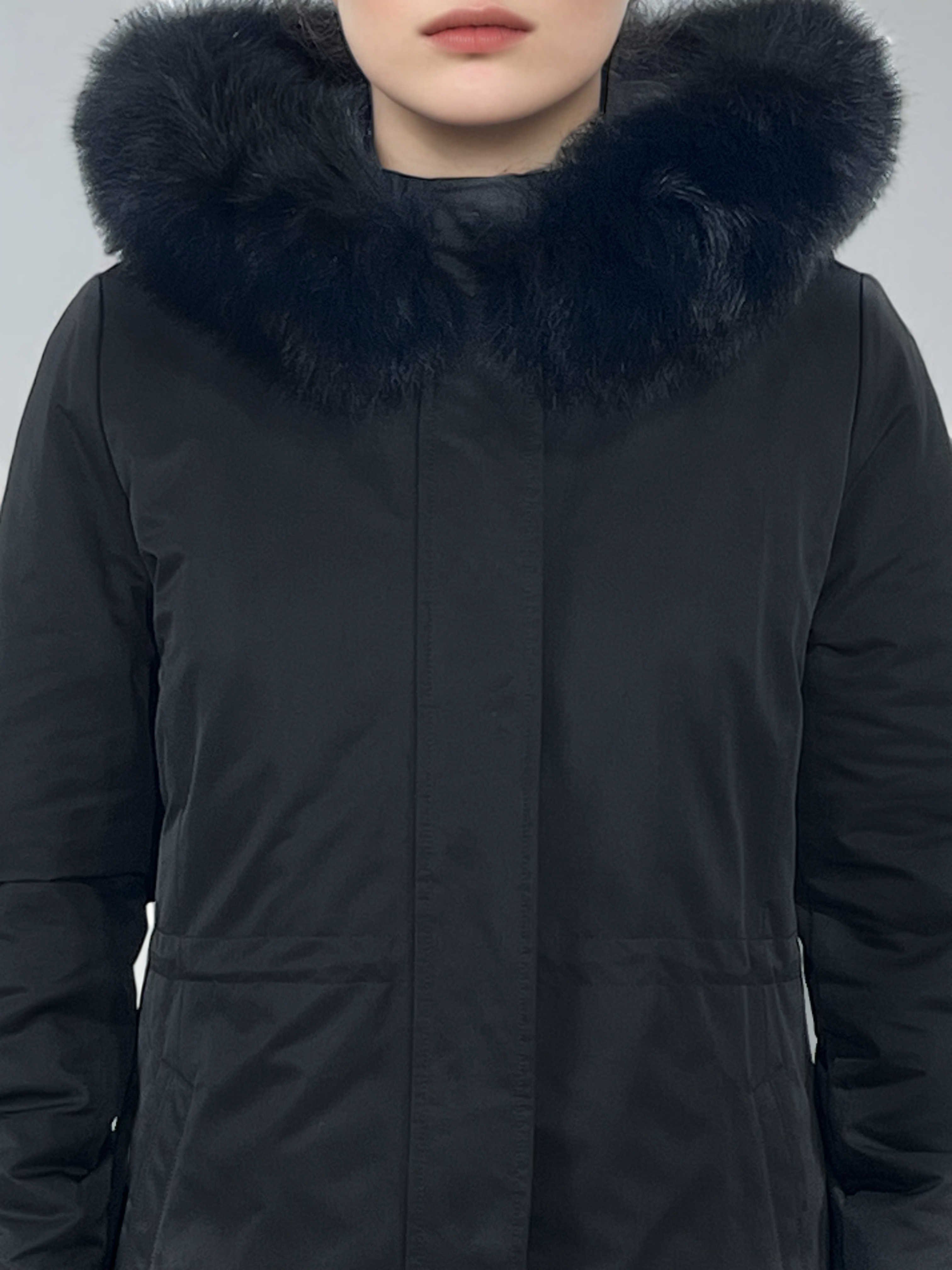 Customizable Black Duck Down Jacket Warm Winter Parka Coat for Women Outdoor Cold Weather Wear, Casual Coat, Best with Denim