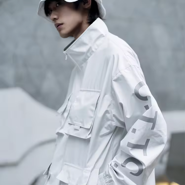 2024 OEM Custom Trendy Solid Color Breathable Women Spring Function Offset Print Casual Coats Tech Men Waterproof Bomber Jacket