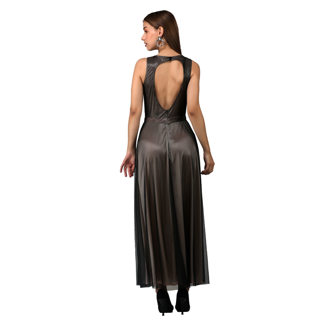 Luxury Hot Selling Black Sleeveless Embellished Long Dress for Women Designer Evening Party Wear Elegant Gown