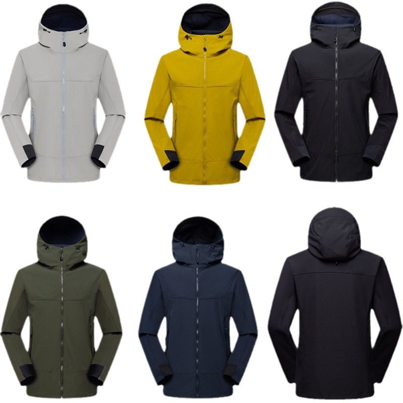 New Single-Layer Charge Black Jacket Trench Coat Men's Women's Solid Color Plus Size Windproof Waterproof Stand Zipper Long