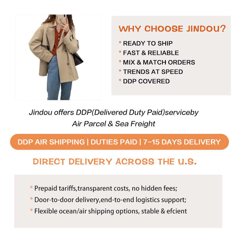 2026 Spring Boutique Autumn Women's Double Breasted Eco-Friendly Trench Coats New Korean Style Long Sleeve Short Windbreaker