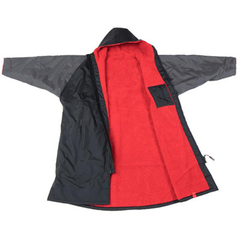 Custom Adult Women's Long Sleeve Waterproof Swim Parka 2 Two Colors Multi Colour Changing Robe Swim Parka