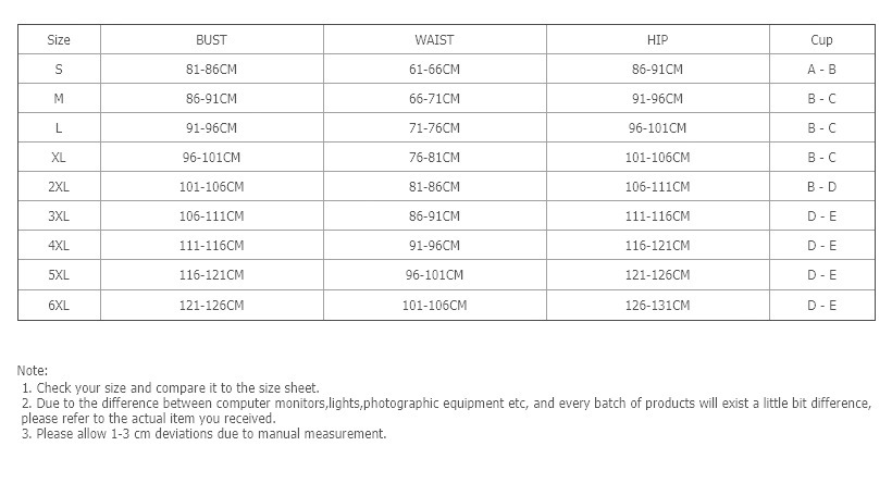 Size Chart Diagram