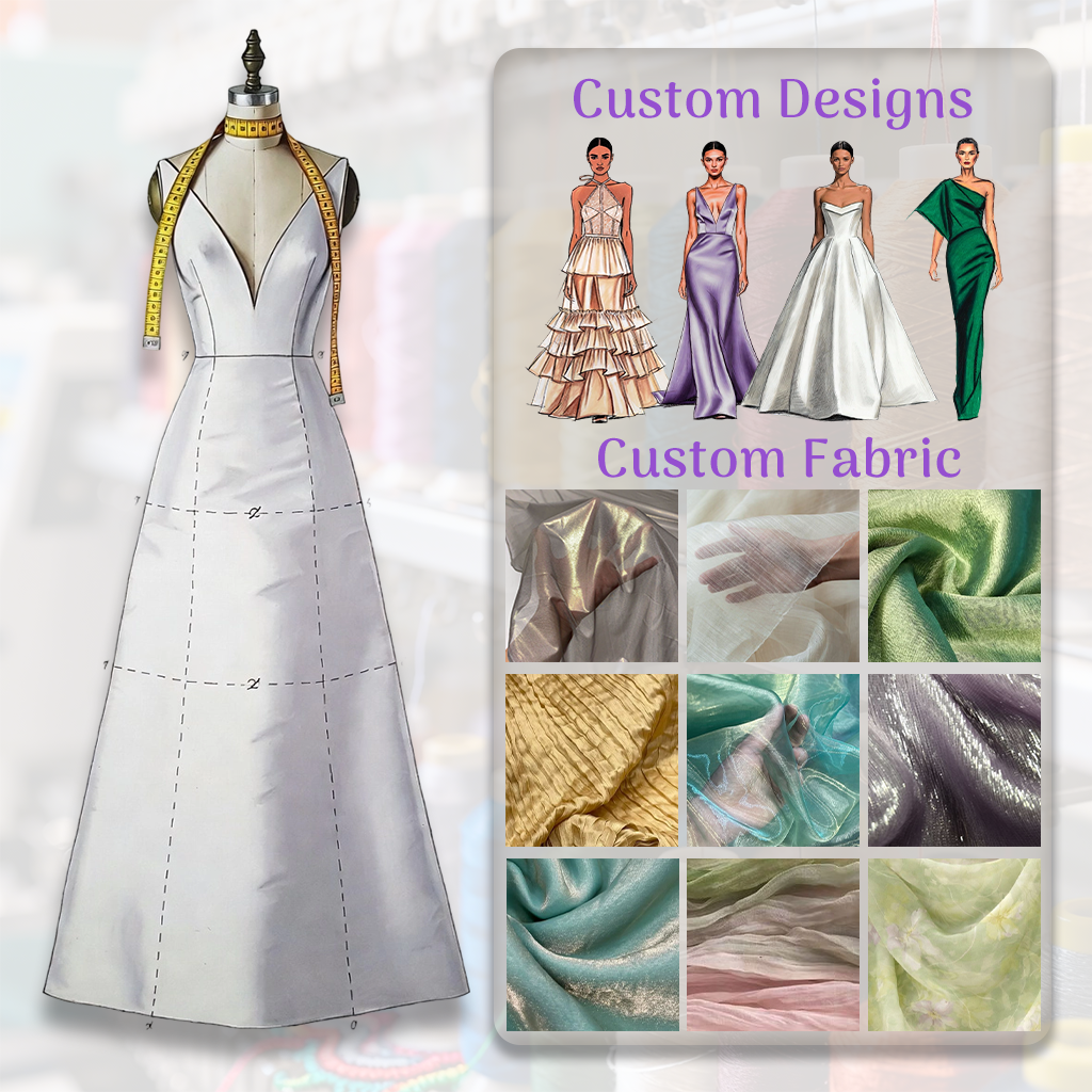 Clothing Manufacturer OEM High Quality Prom Dress Customized Elegant Satin Dresses Ladies' Designer Clothing Evening Gown