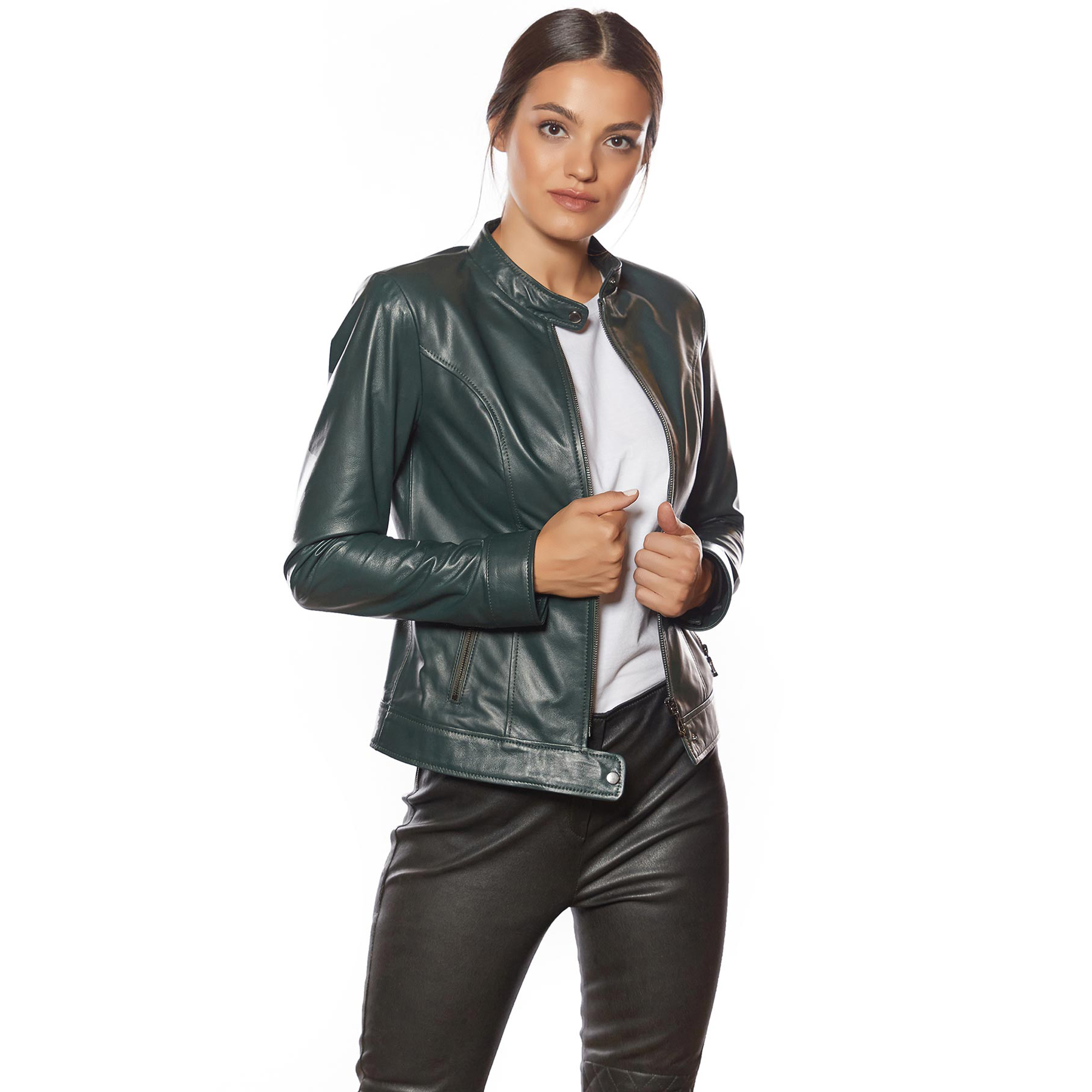 Women Leather Jacket Detail 7