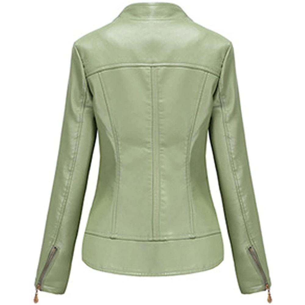 Ladies Knitted Breathable Leather Biker Jacket Real Leather Stylish Slim Fit Wholesale Fashion Wear Custom Design Pakistan